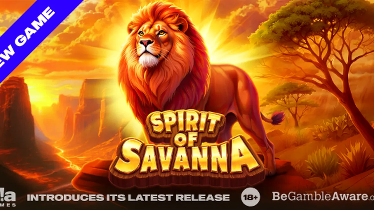 Pemandangan sabana yang luas dan megah sebagai latar belakang permainan slot Spirit of Savanna.